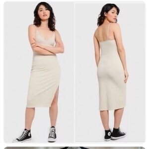 Abercrombie soft collection seamless rib midi bodycon size M
